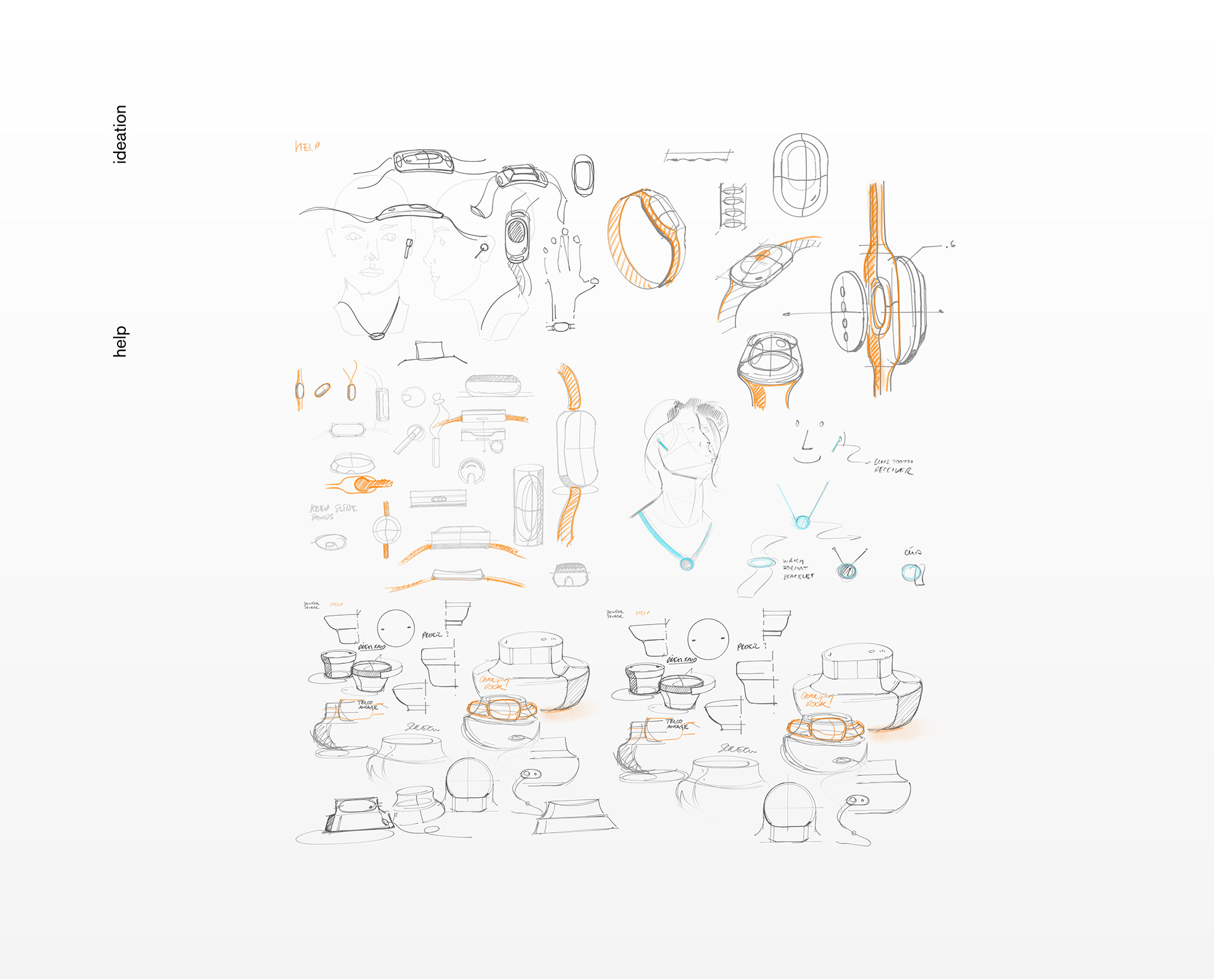 black，Emergency call Bracelet，HELP，