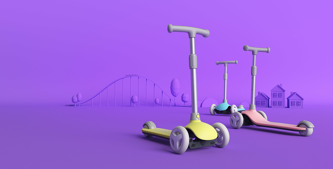 industrial design，product design，vehicle，Children's scooters，