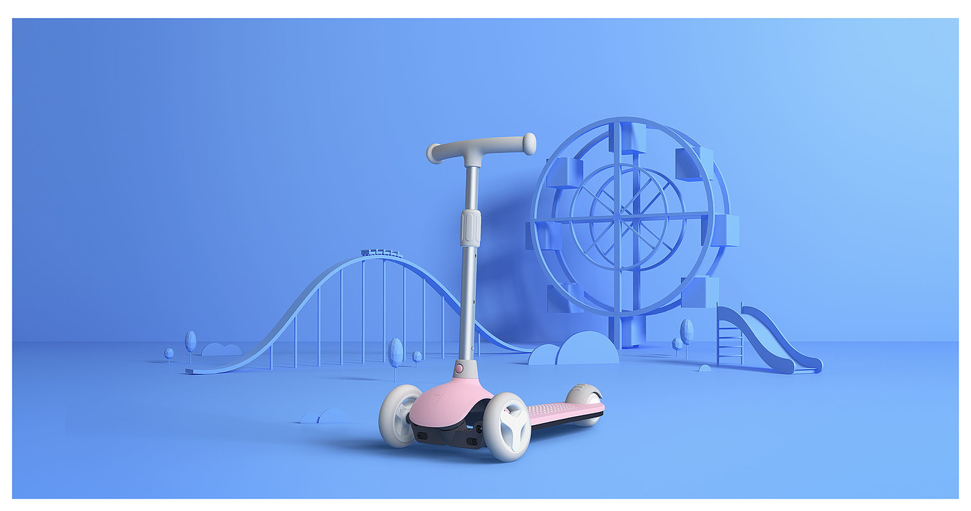 industrial design，product design，vehicle，Children's scooters，
