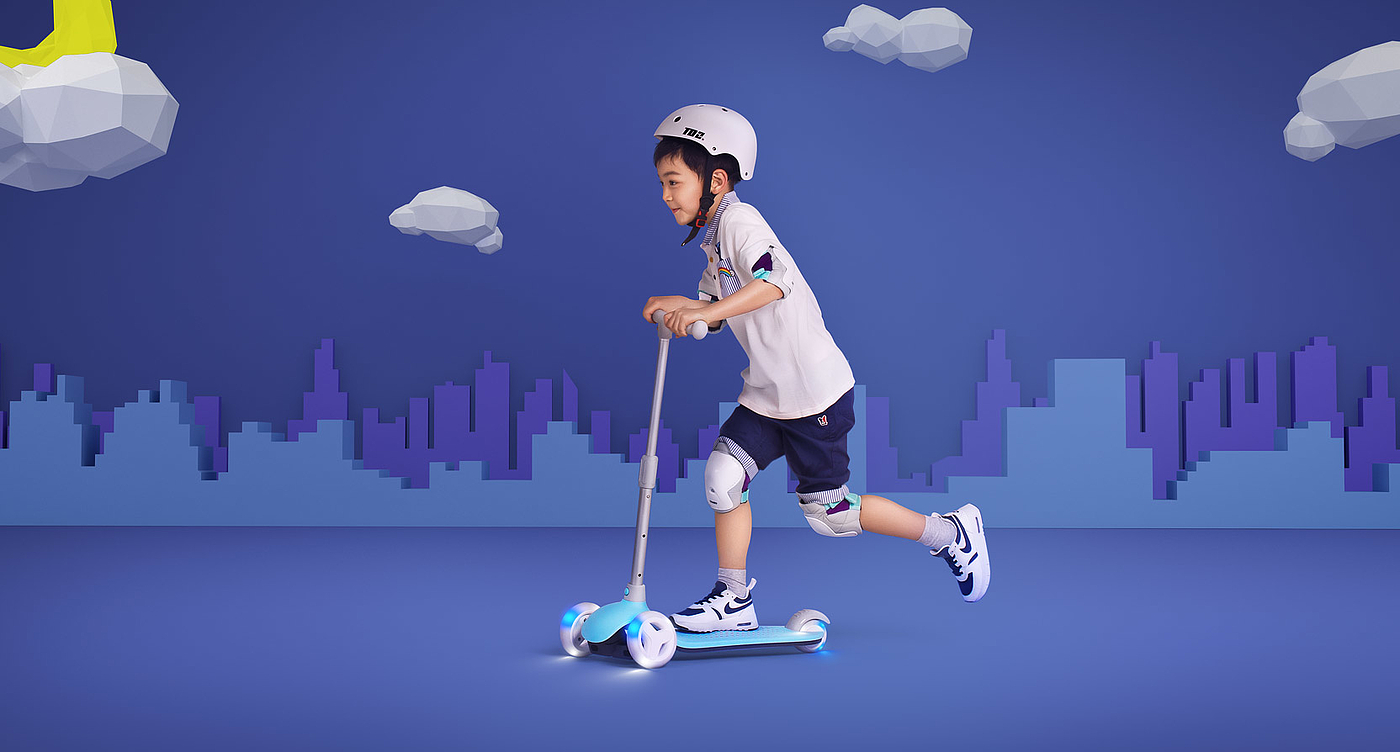 industrial design，product design，vehicle，Children's scooters，