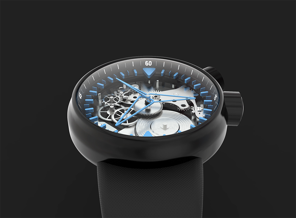 Simple and light，Transparent，mechanical watch，novel，Strong decoration，