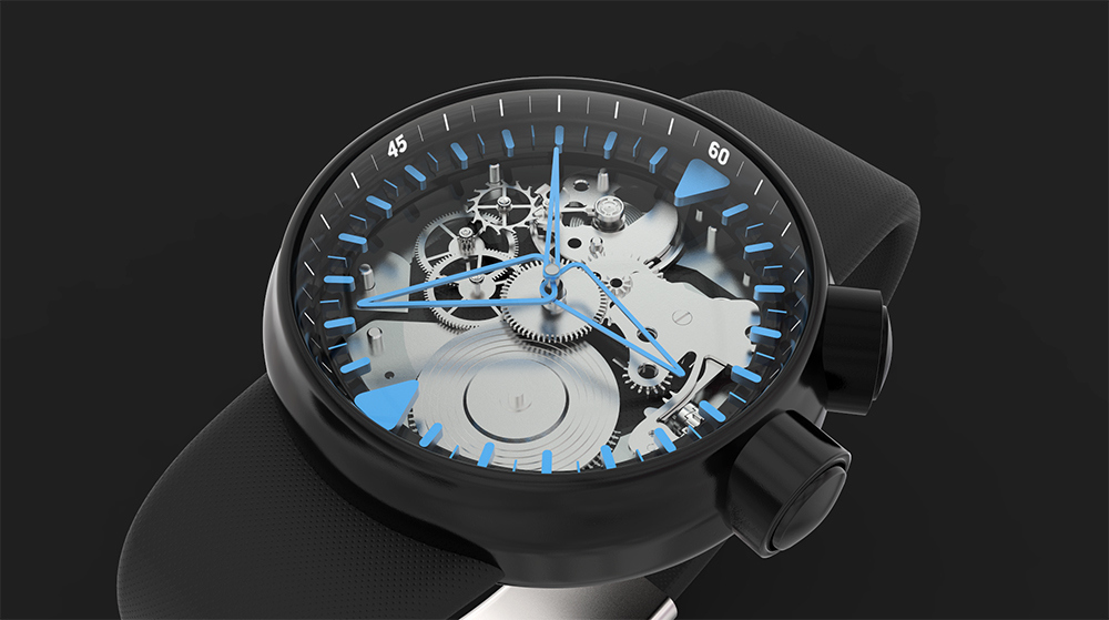 Simple and light，Transparent，mechanical watch，novel，Strong decoration，