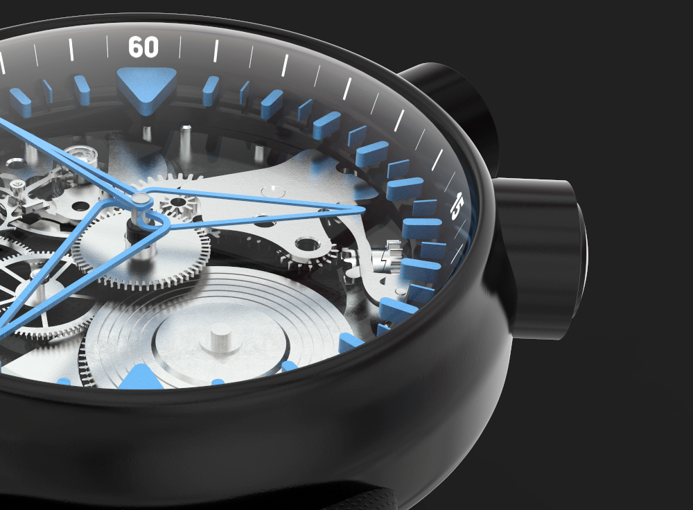 Simple and light，Transparent，mechanical watch，novel，Strong decoration，