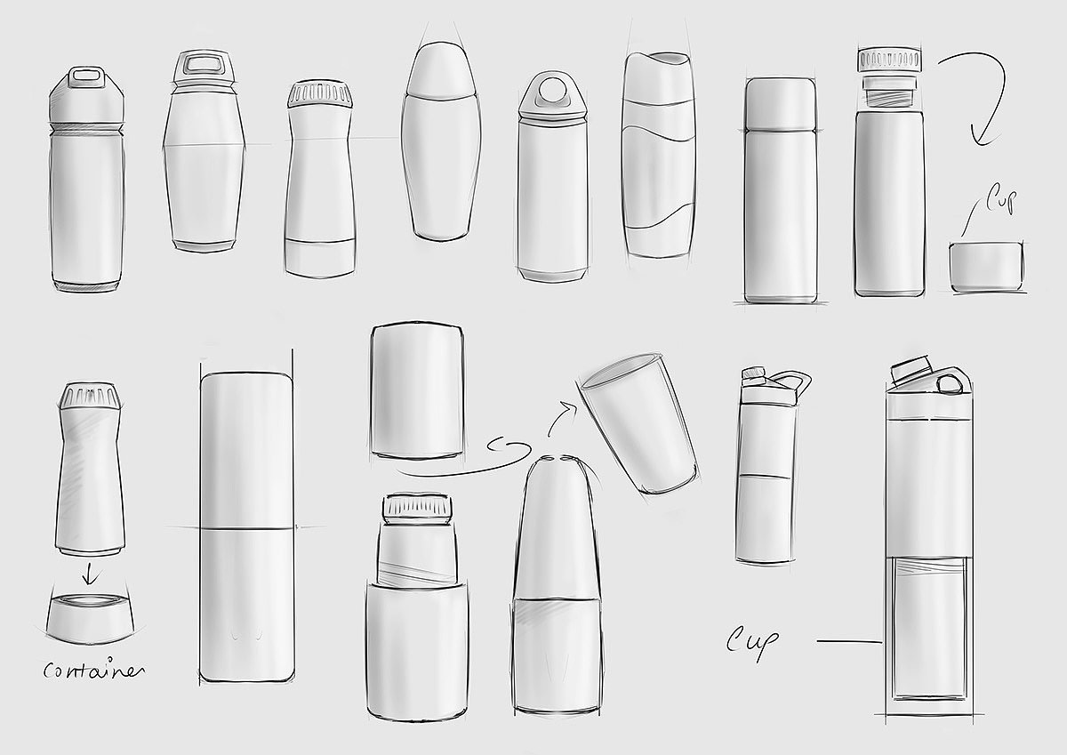 product design，Outdoor water bottle，originality，multi-function，