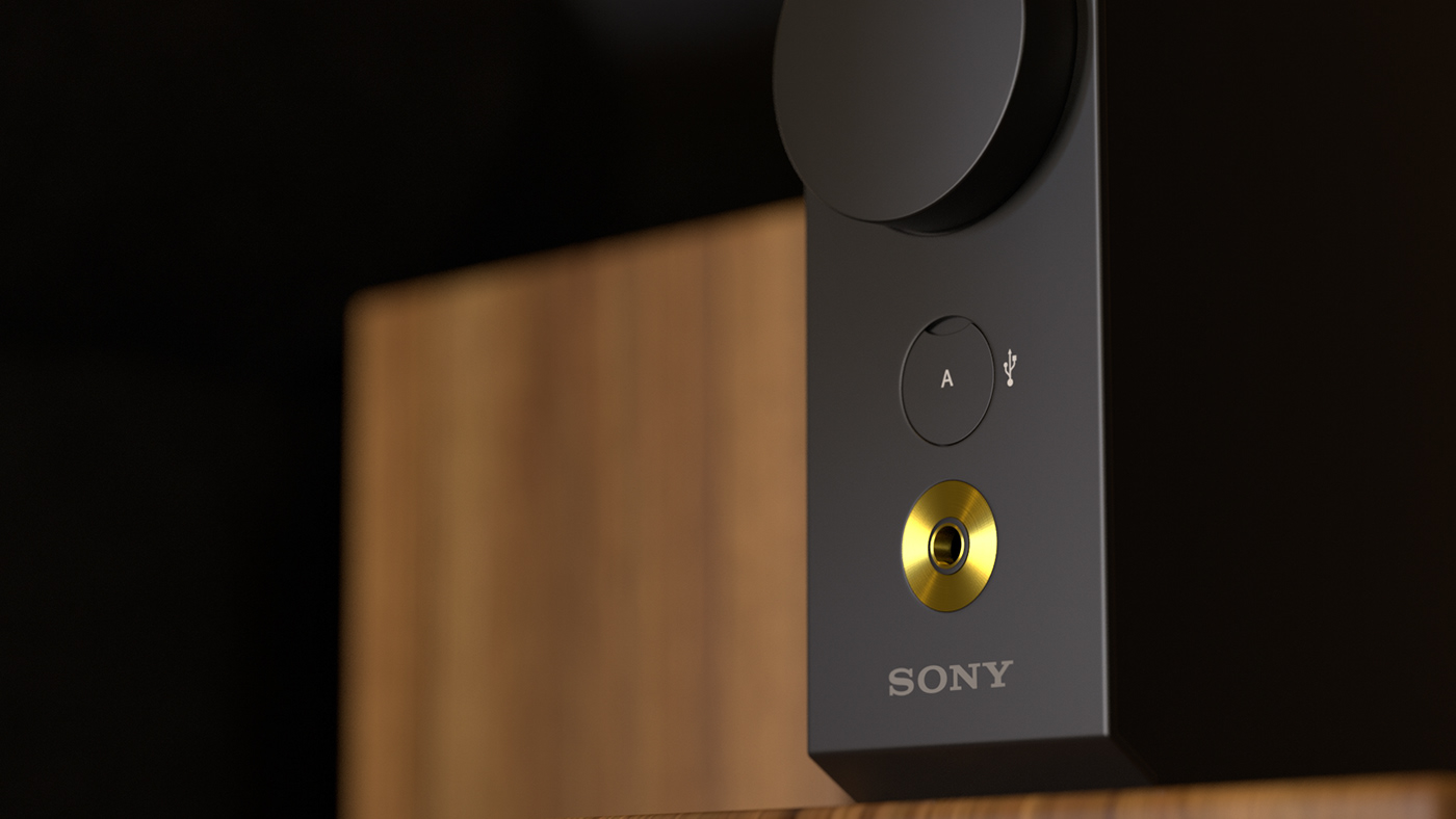 brown，speaker，SONY Cas-1，