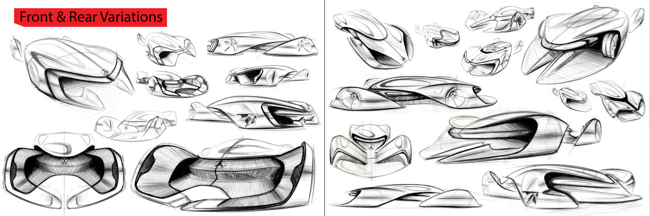 gules，conceptual design，Mercedes – Benz，Electric sports car，racing，