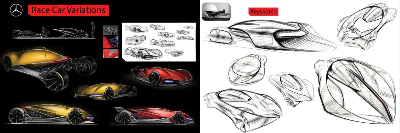 gules，conceptual design，Mercedes – Benz，Electric sports car，racing，