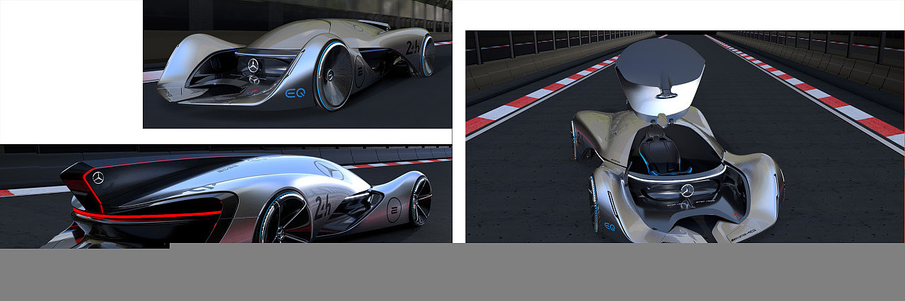 gules，conceptual design，Mercedes – Benz，Electric sports car，racing，