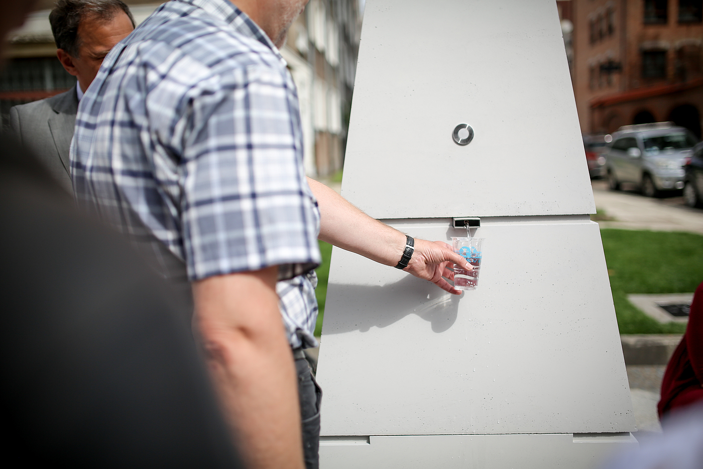 industrial design，product design，outdoors，a water fountain，