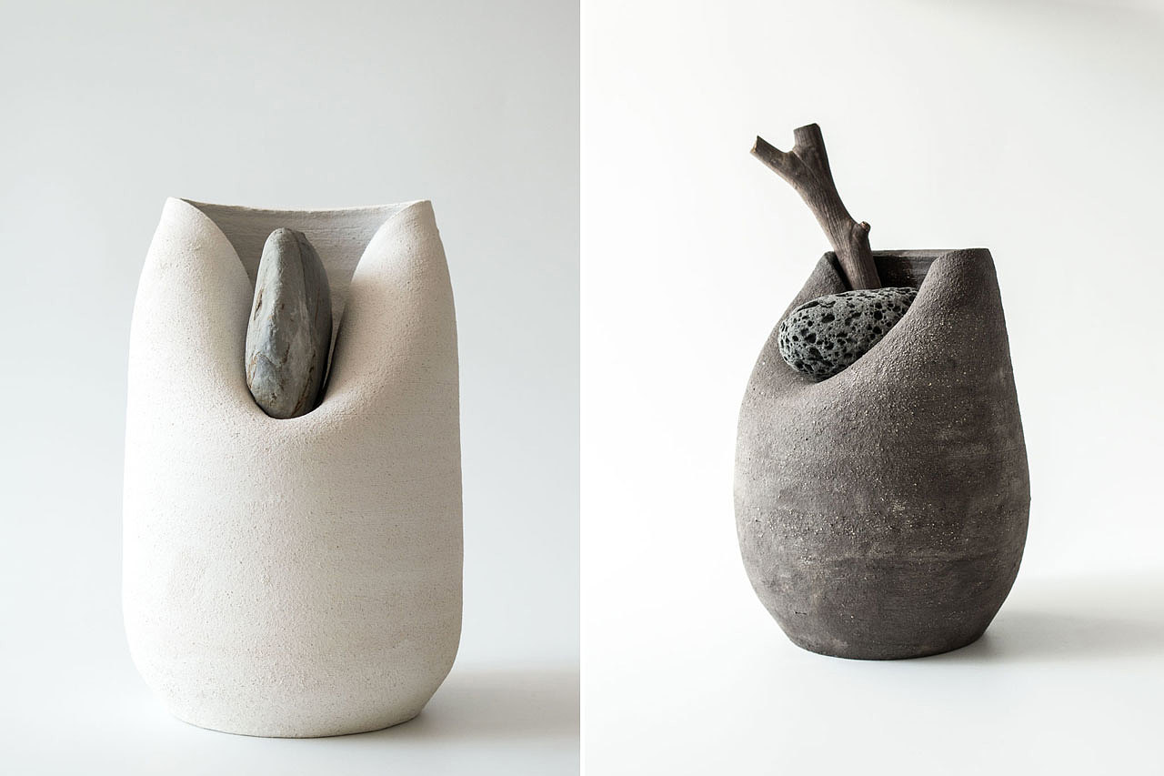 Vase Stone，花瓶，陶土模具，