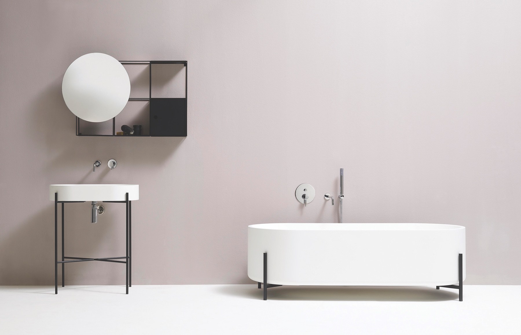Minimalism，Wash basin，bathtub，