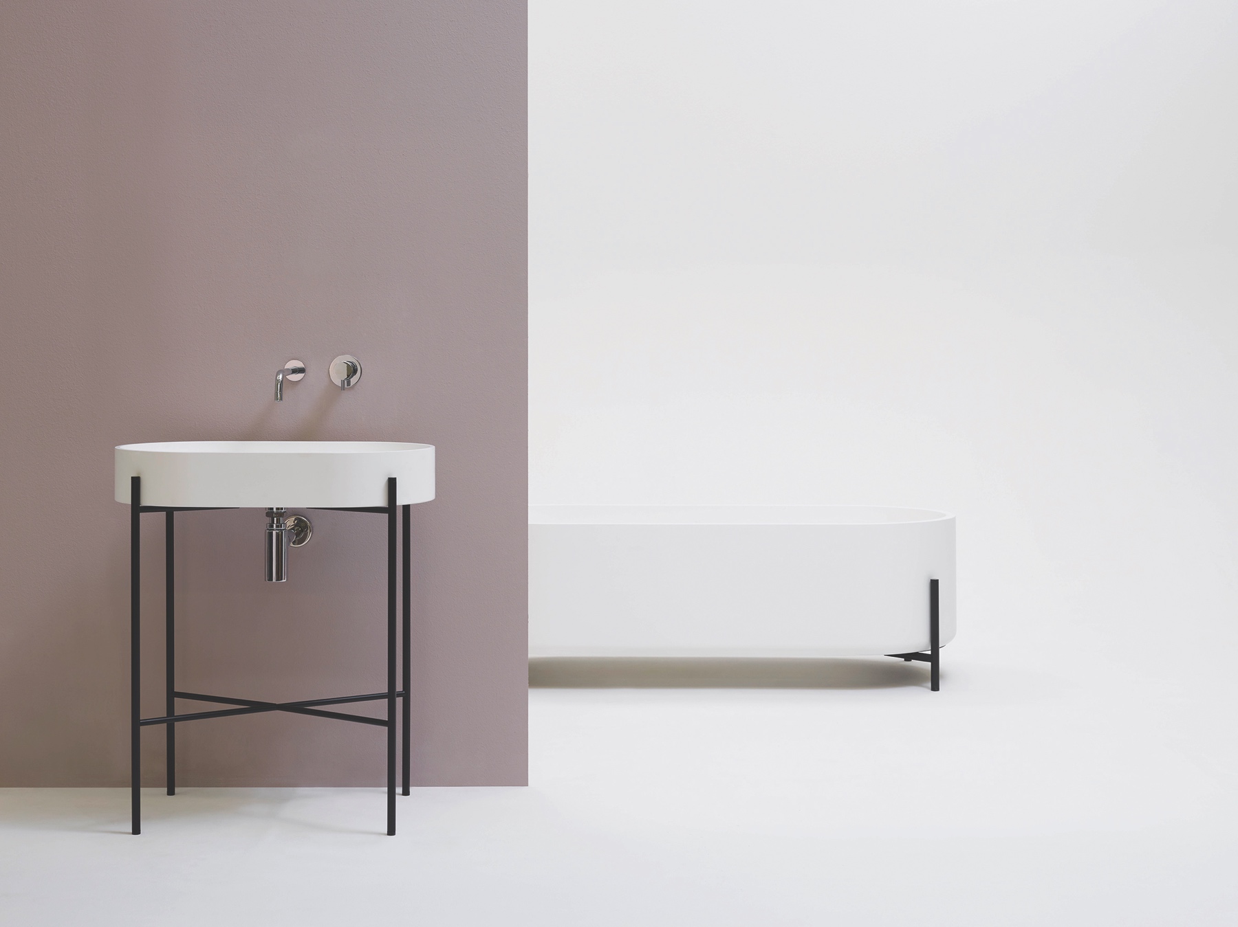 Minimalism，Wash basin，bathtub，