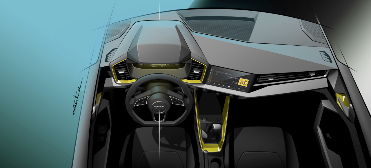 audi，audi，A1，sketch，Hand drawn car，