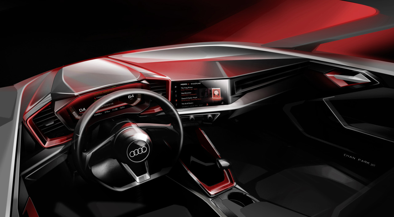 audi，audi，A1，sketch，Hand drawn car，
