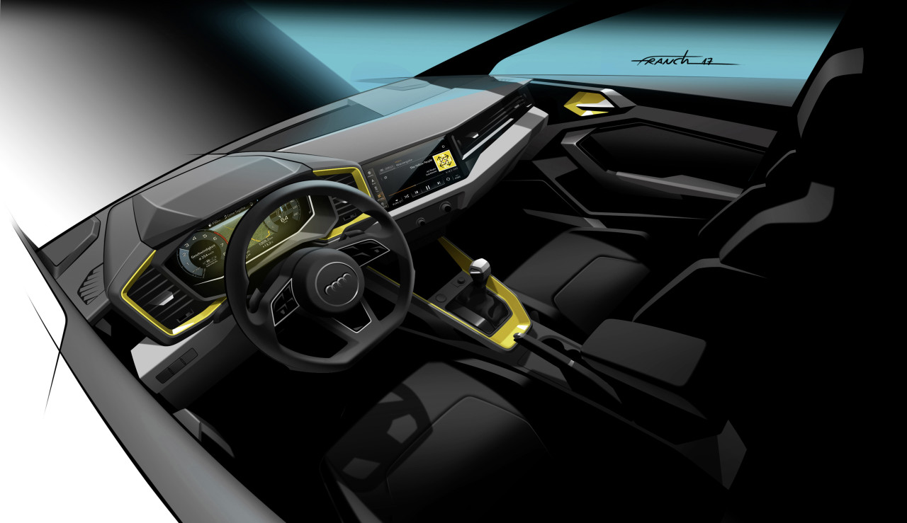 audi，audi，A1，sketch，Hand drawn car，