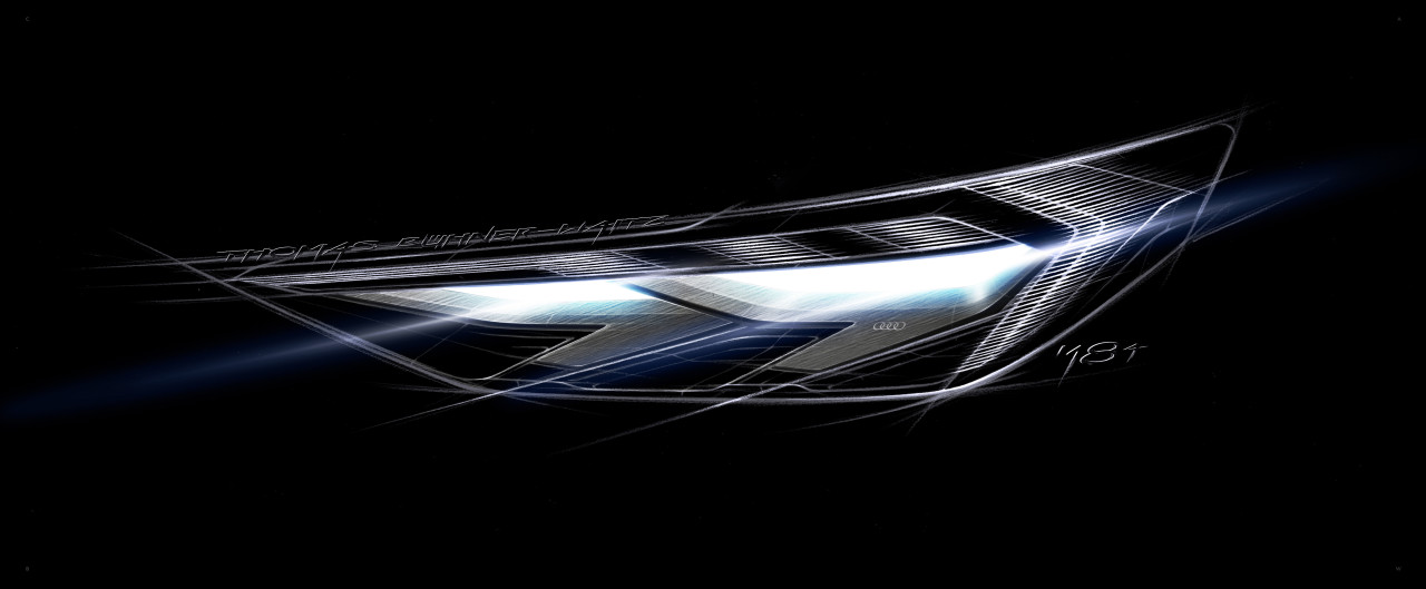 audi，audi，A1，sketch，Hand drawn car，