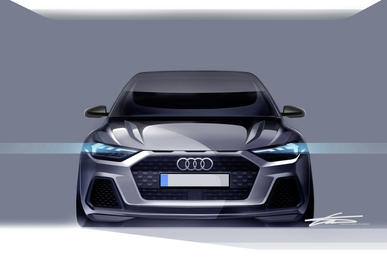 audi，audi，A1，sketch，Hand drawn car，