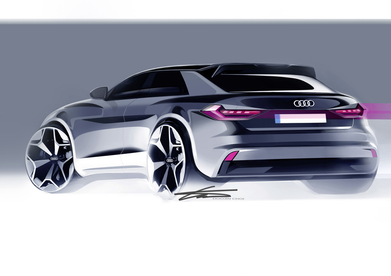 audi，audi，A1，sketch，Hand drawn car，