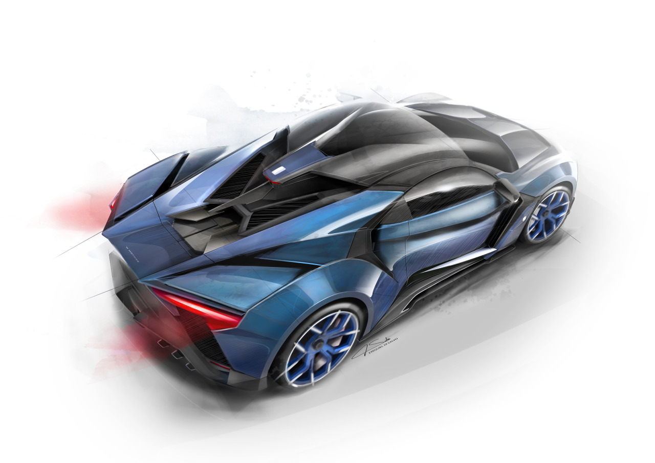 sketch，Super run，vehicle，traffic，Sports car，W Motors，