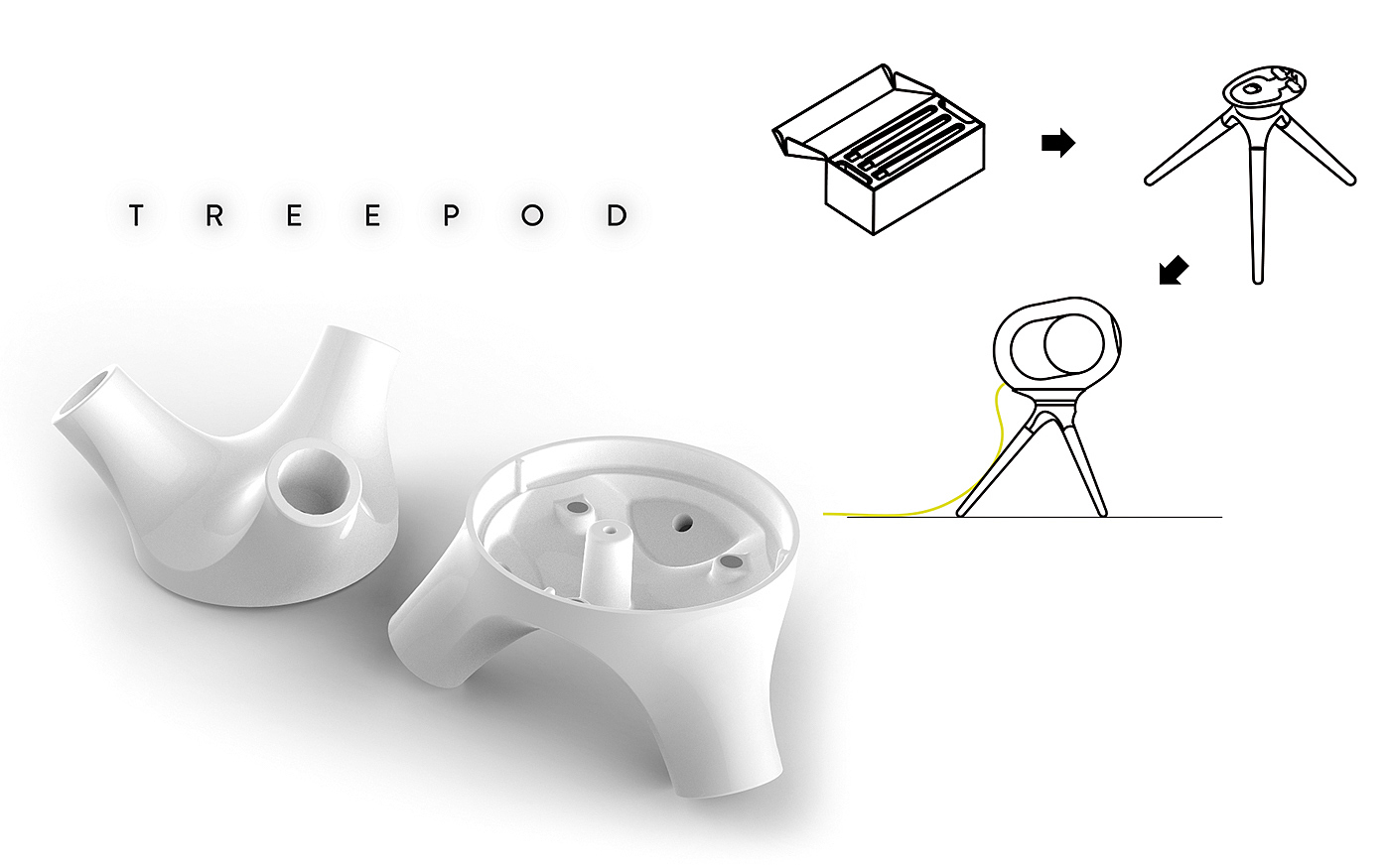 Treepod stand，扬声器，木质，铝制，帝瓦雷，