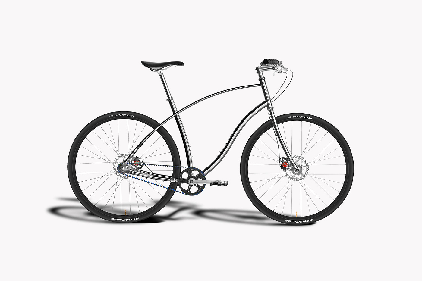 Building No.1，Bicycle，Design of titanium cantilever frame，