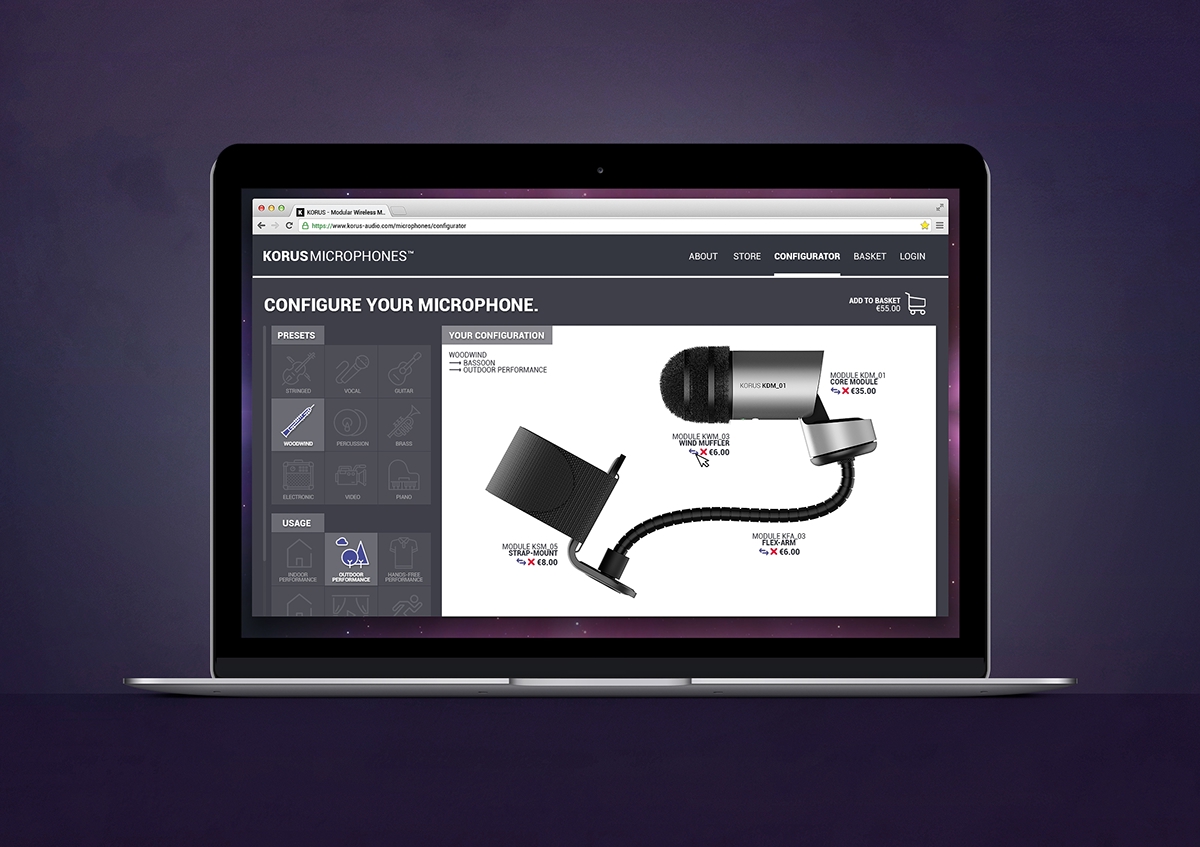 korus，wireless microphone ，Digital，product design，