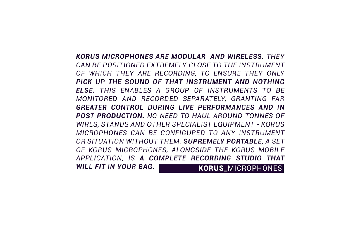 korus，wireless microphone ，Digital，product design，