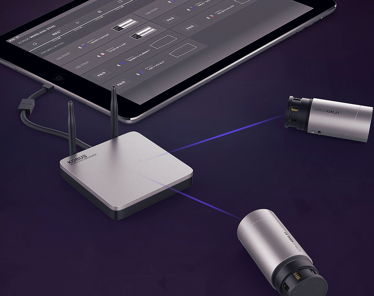 korus，wireless microphone ，Digital，product design，
