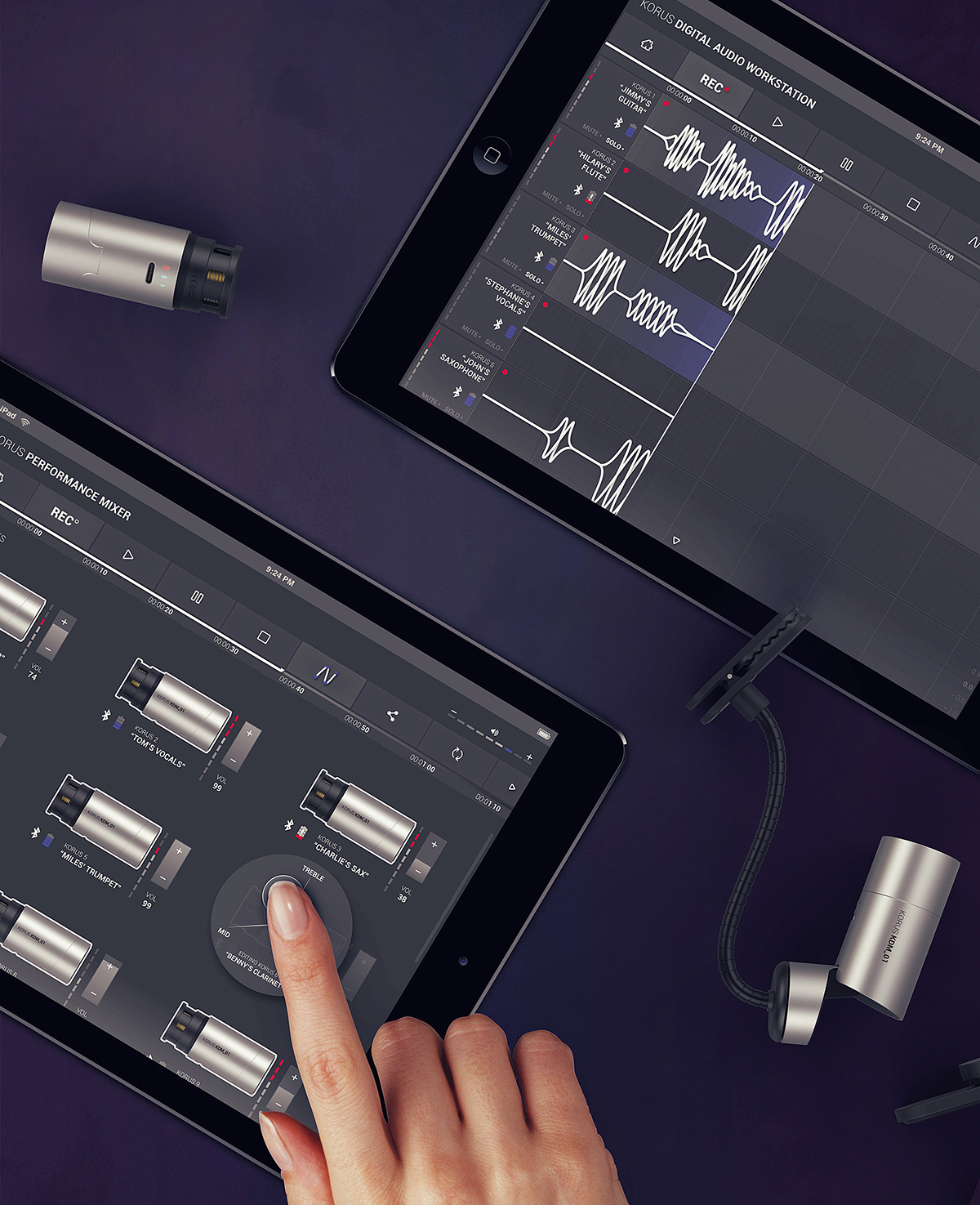 korus，wireless microphone ，Digital，product design，