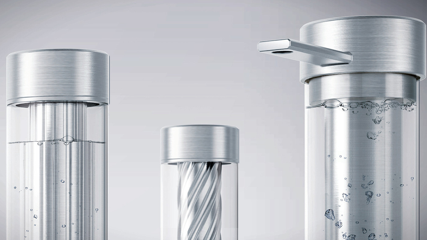 Transparent water purifier，product design，