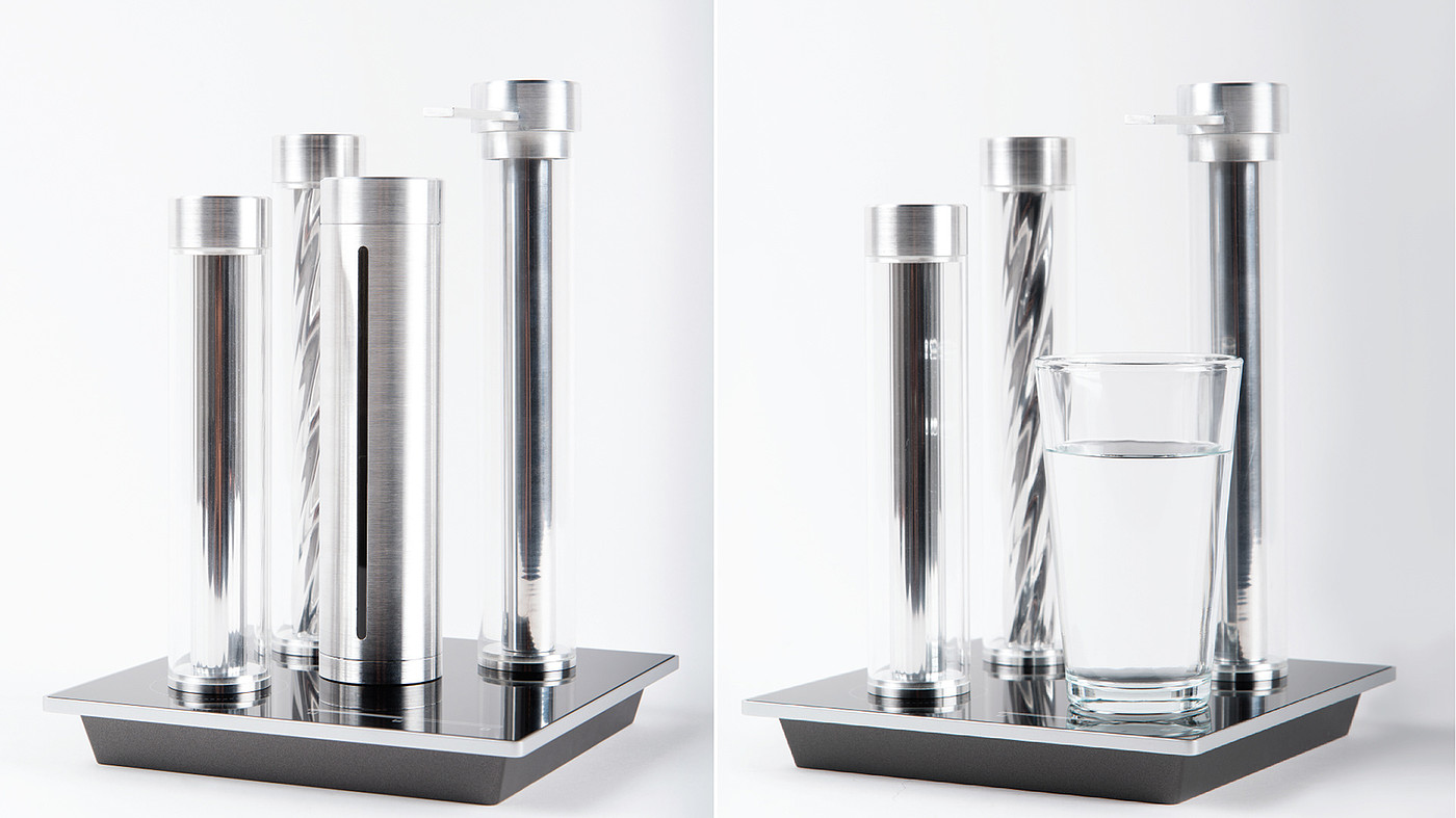 Transparent water purifier，product design，