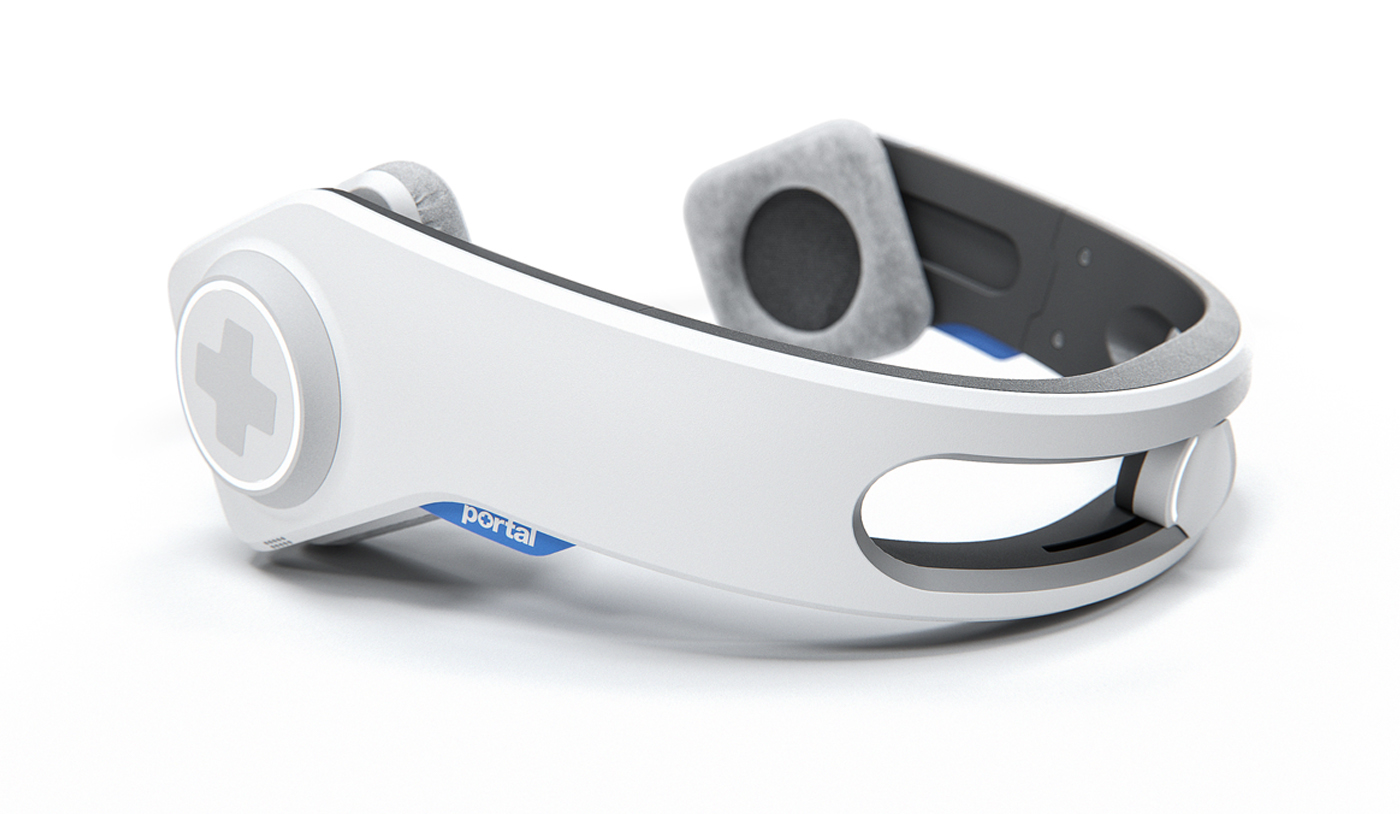 white，intelligence，Home telemedicine headset，