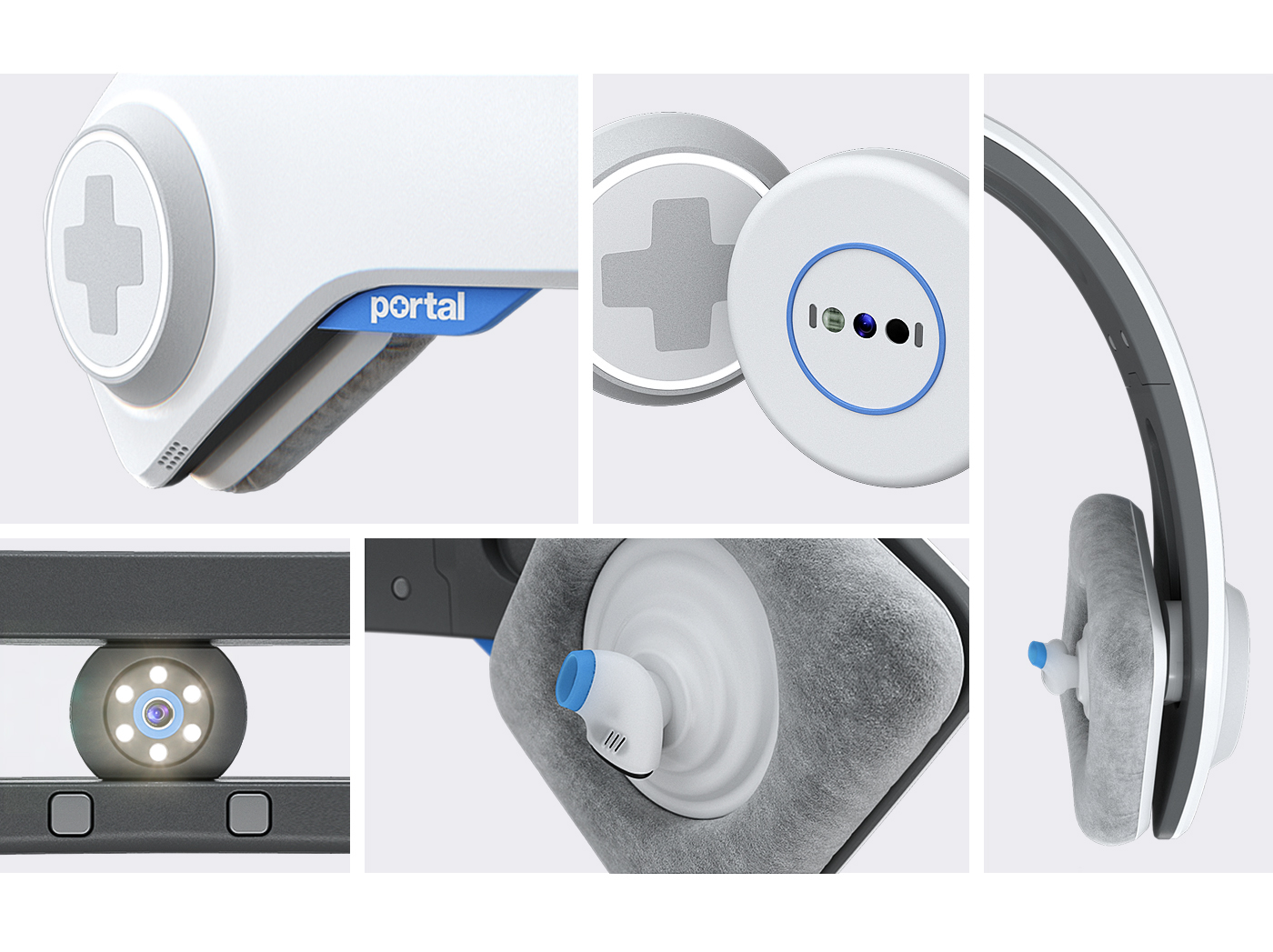 white，intelligence，Home telemedicine headset，