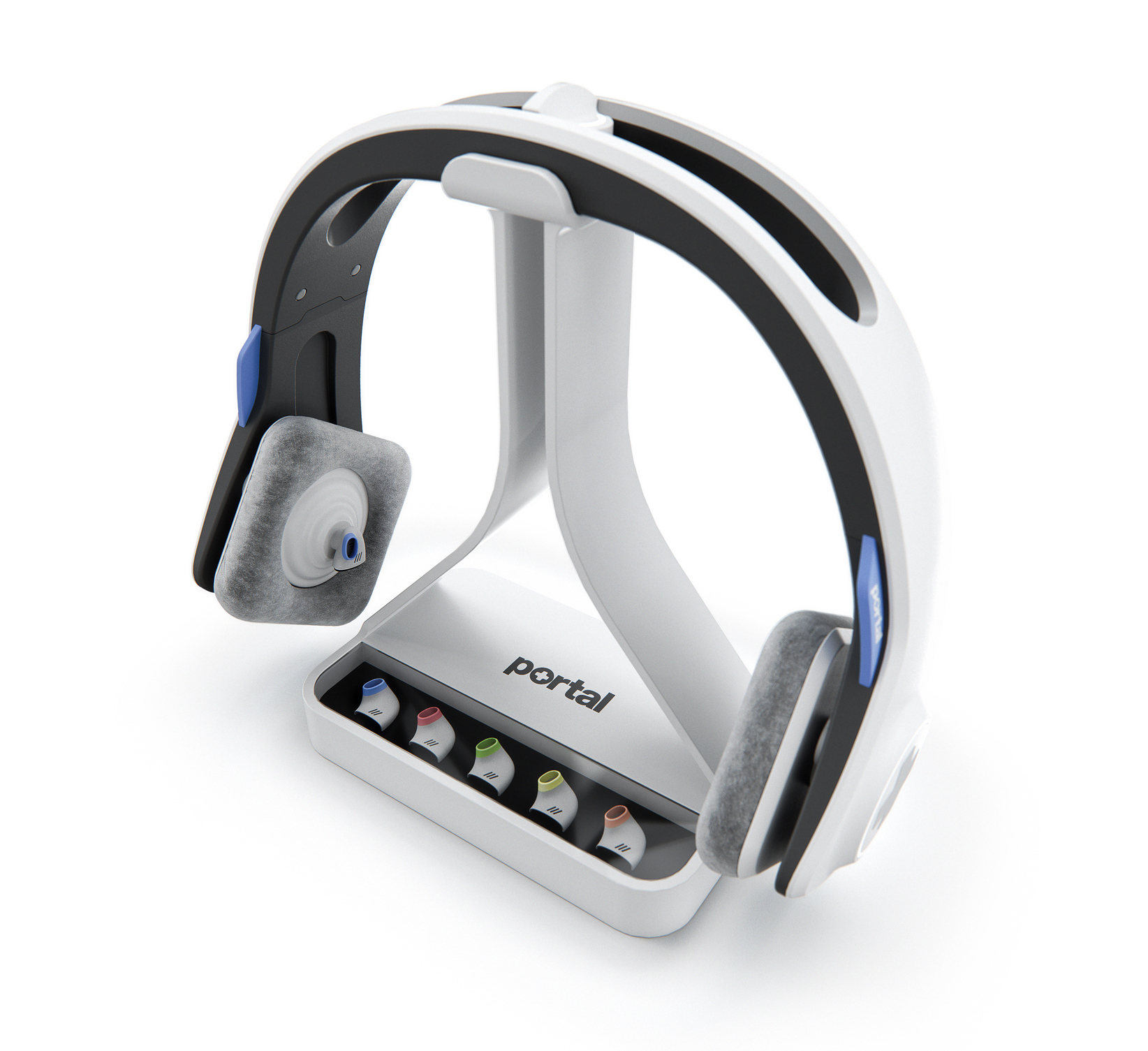 white，intelligence，Home telemedicine headset，
