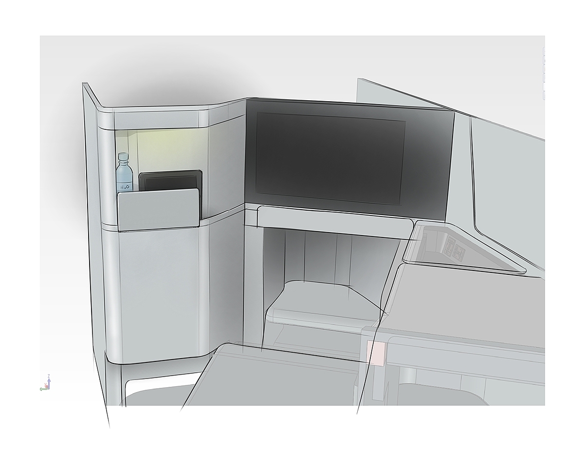 industrial design，product design，aviation，chair，business class，