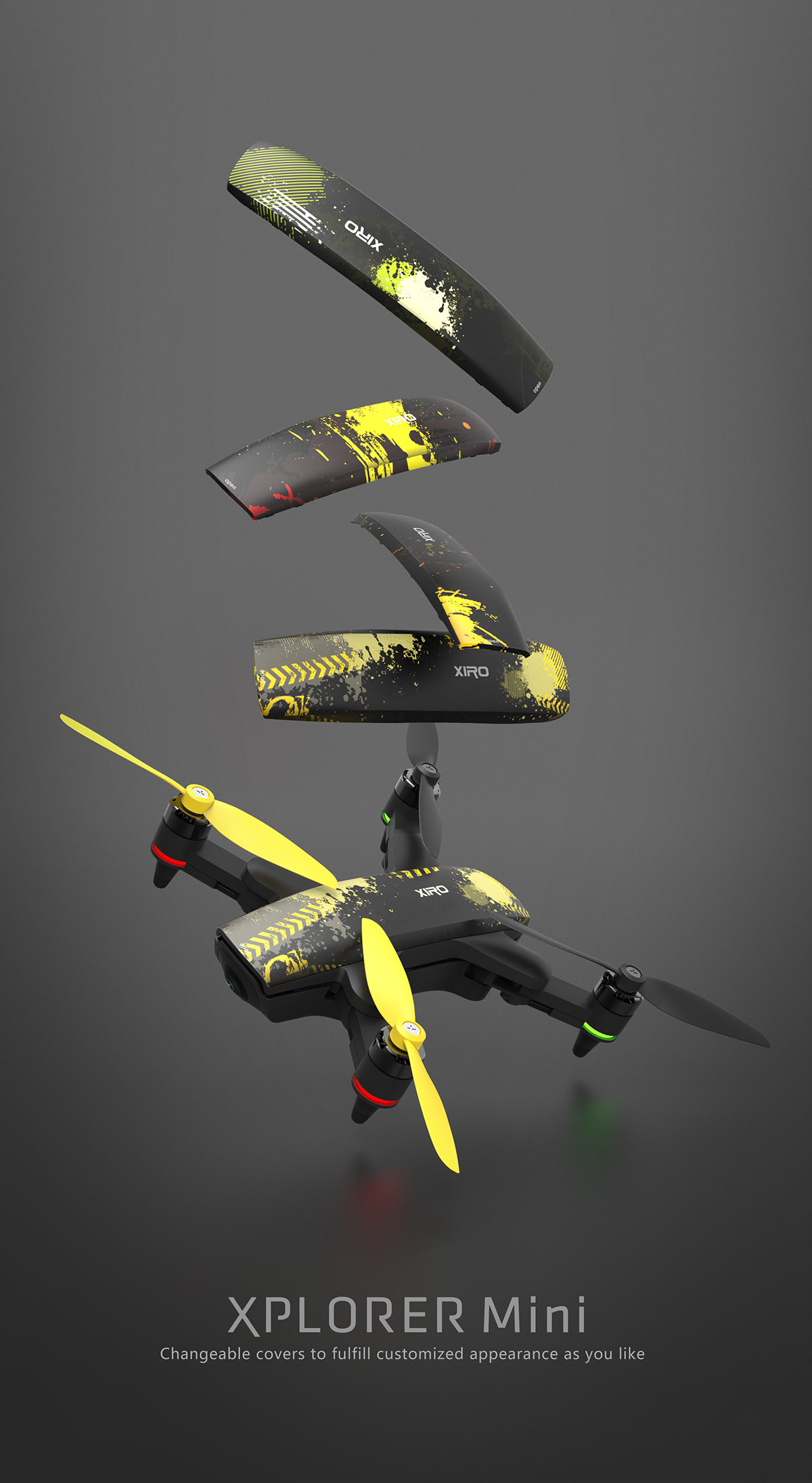 2016 red dot award，Xplorer Mini，UAV，product design，industrial design，