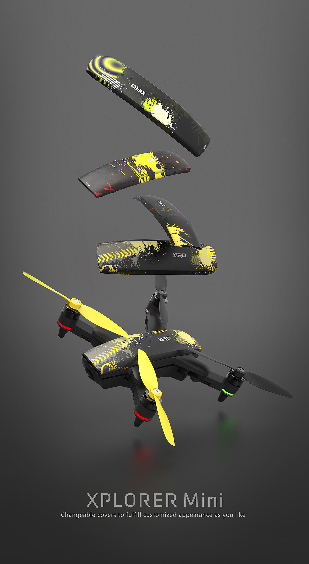 2016 red dot award，Xplorer Mini，UAV，product design，industrial design，