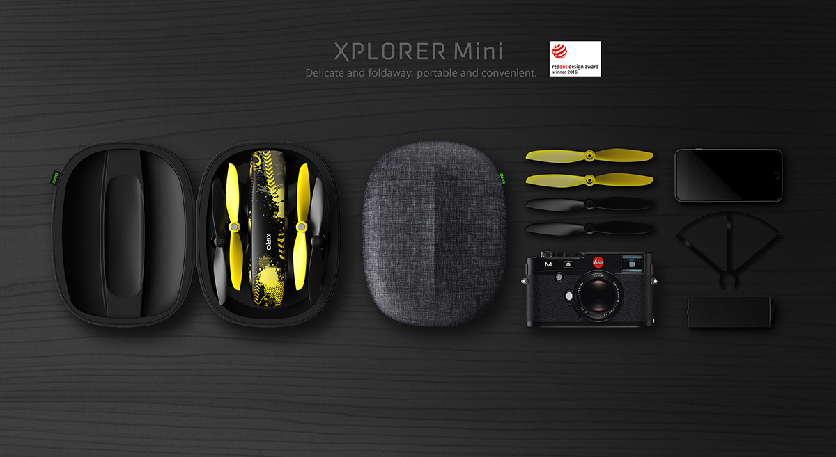 2016 red dot award，Xplorer Mini，UAV，product design，industrial design，