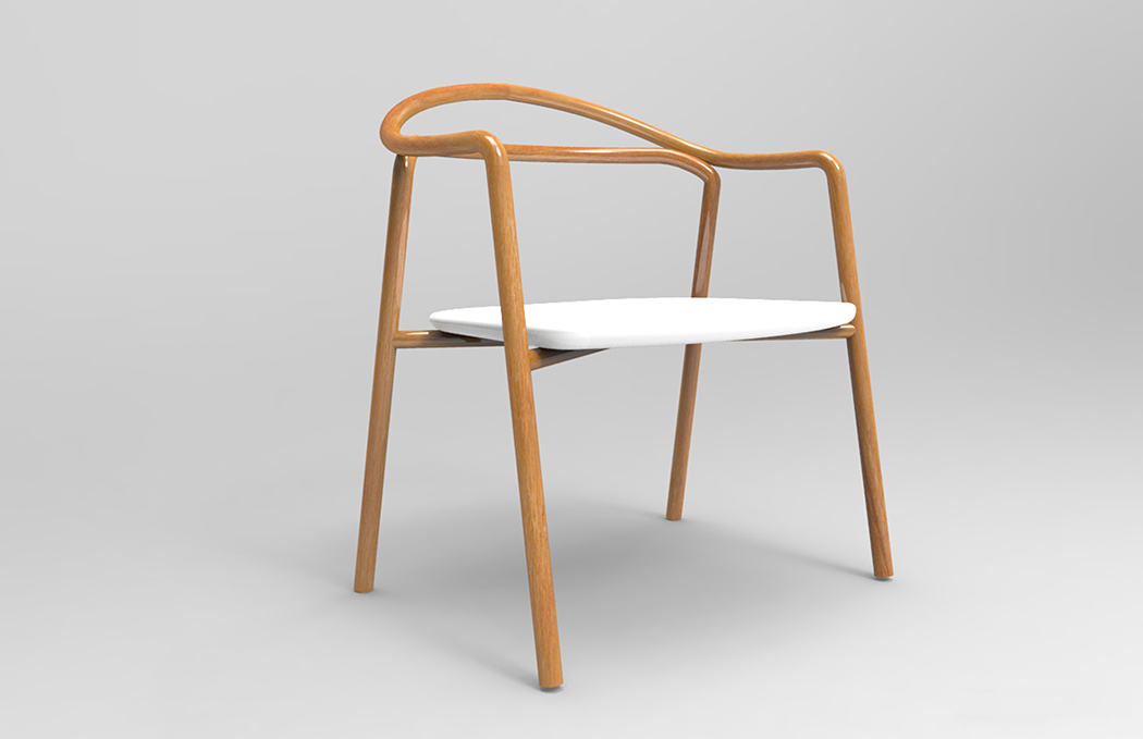 THONET chair，Cesca chair，Arc structure，steel，oak，copper，