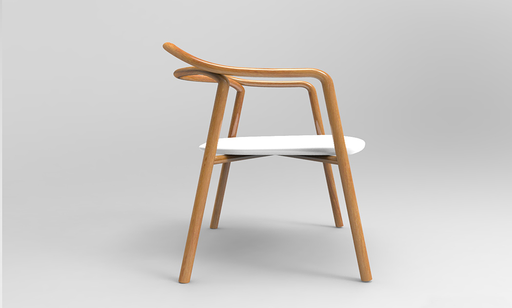 THONET chair，Cesca chair，Arc structure，steel，oak，copper，