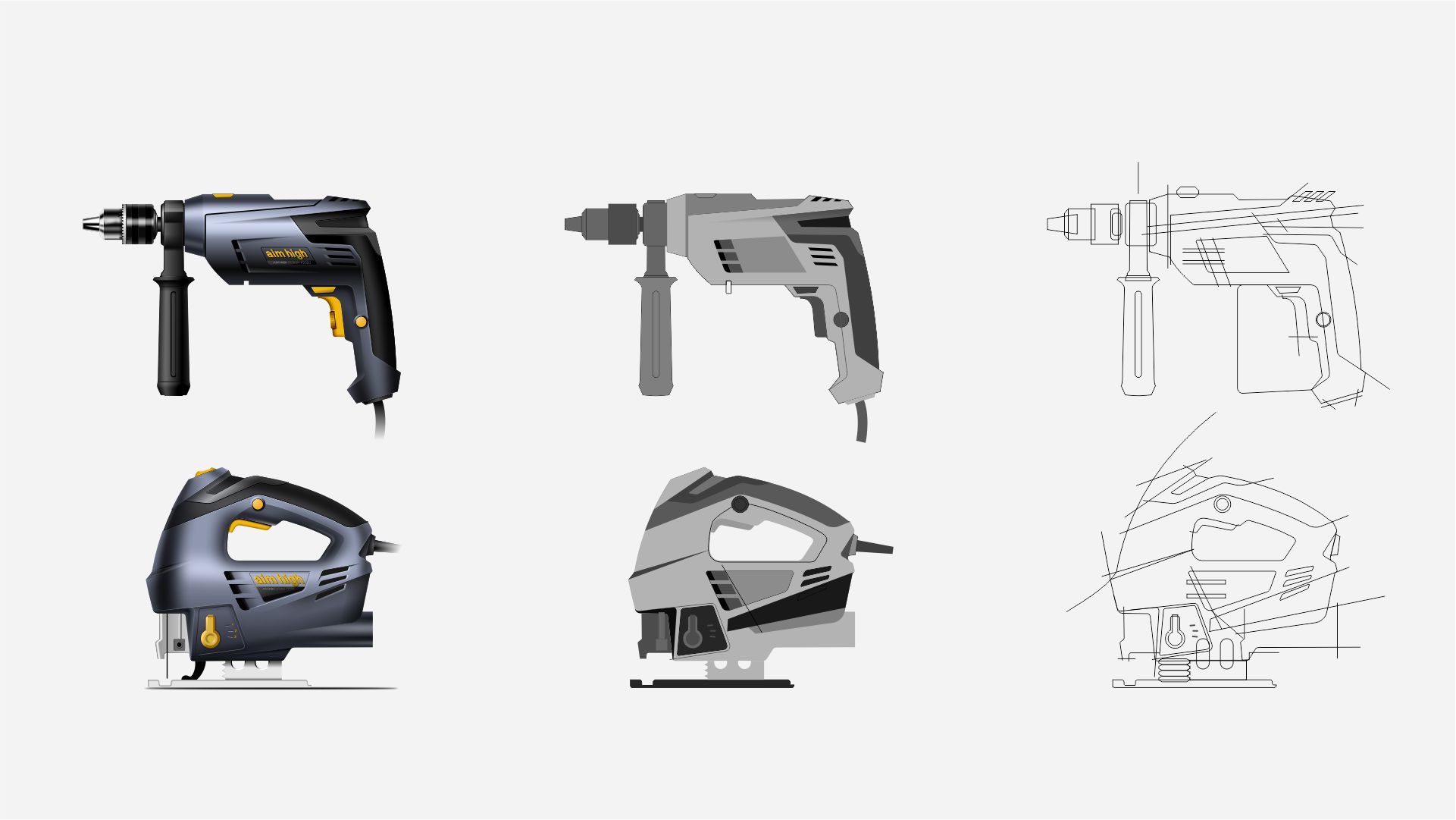 product design，coreldraw，2d rendering，design sketch，