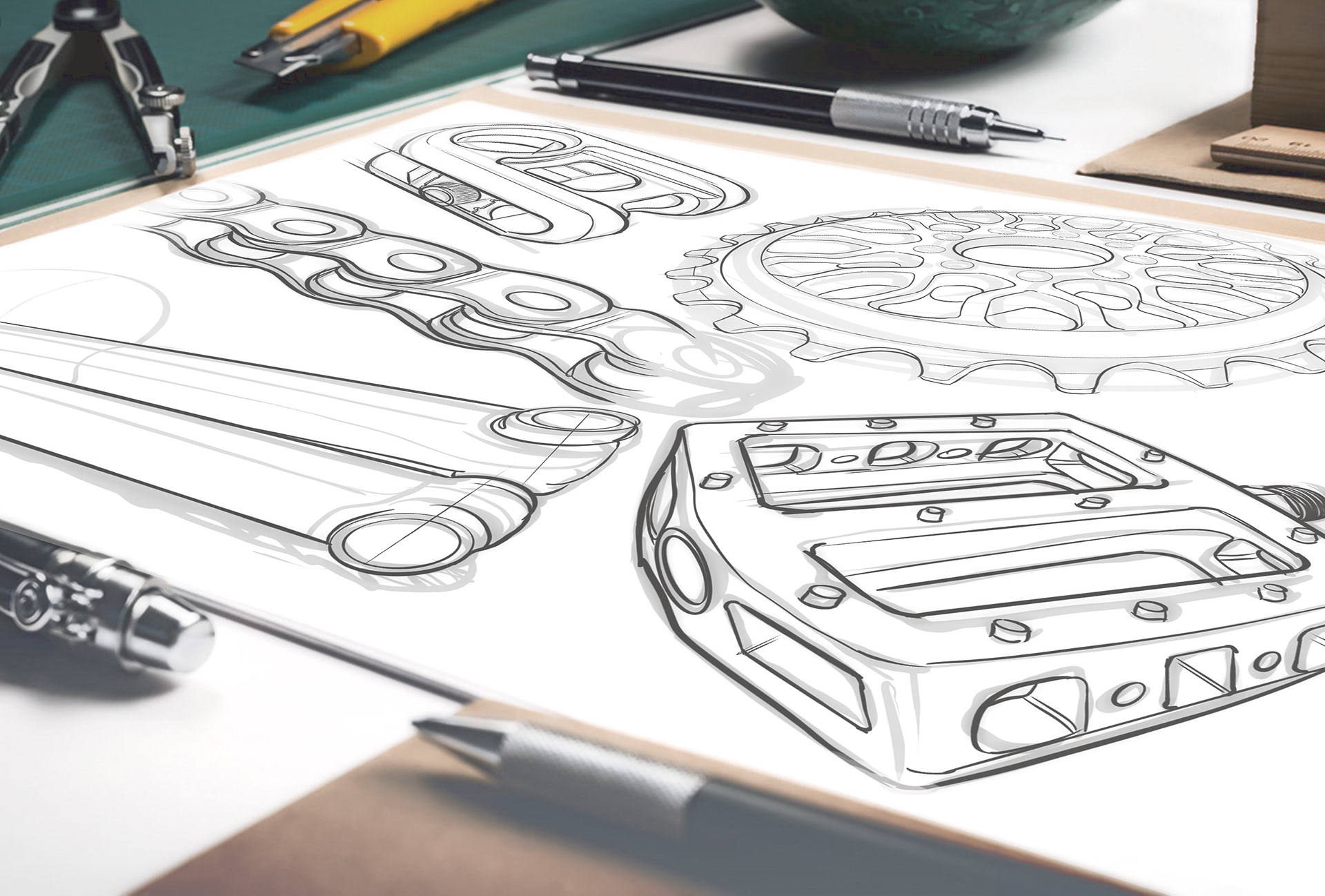 product design，Automatic design，sketch，draft，