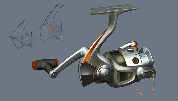 industrial design，product design，motion，go fishing，Fishing rod，Water drop wheel，