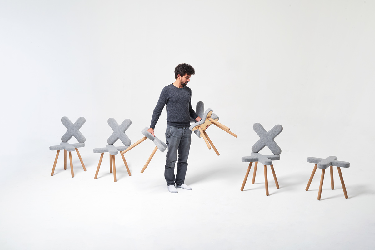 product design，furniture，chair，Cross，