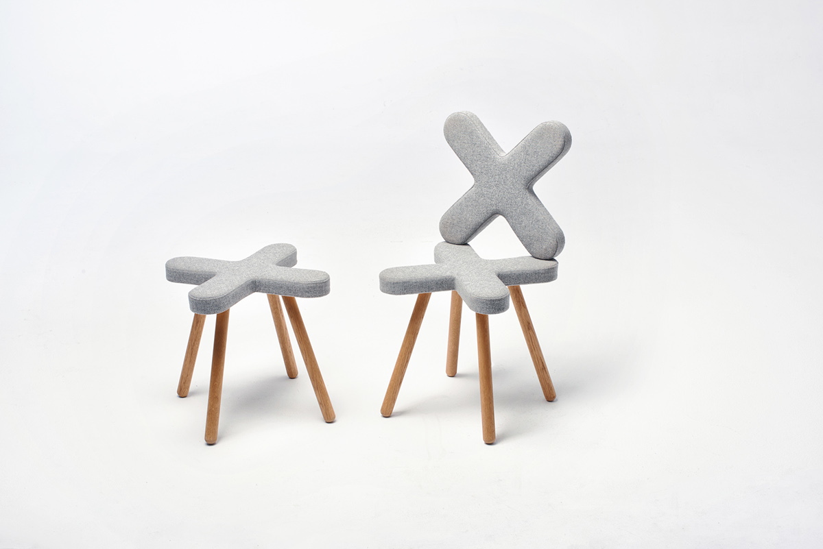product design，furniture，chair，Cross，