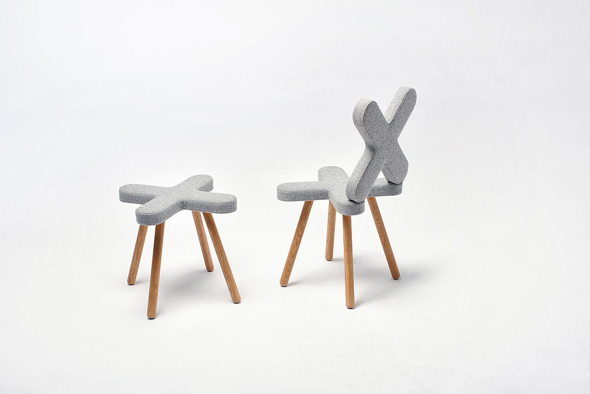 product design，furniture，chair，Cross，