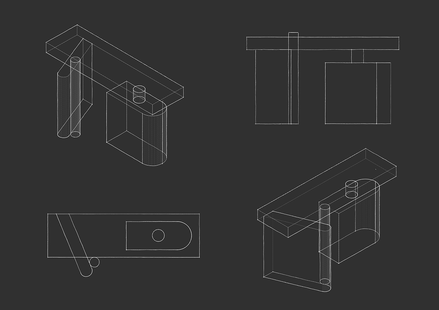 conceptual design，Console table，stone，Acrylic，Marble，brass，