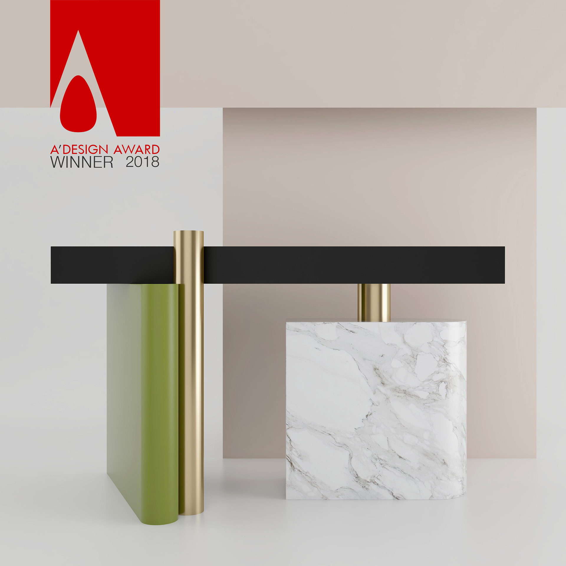 conceptual design，Console table，stone，Acrylic，Marble，brass，