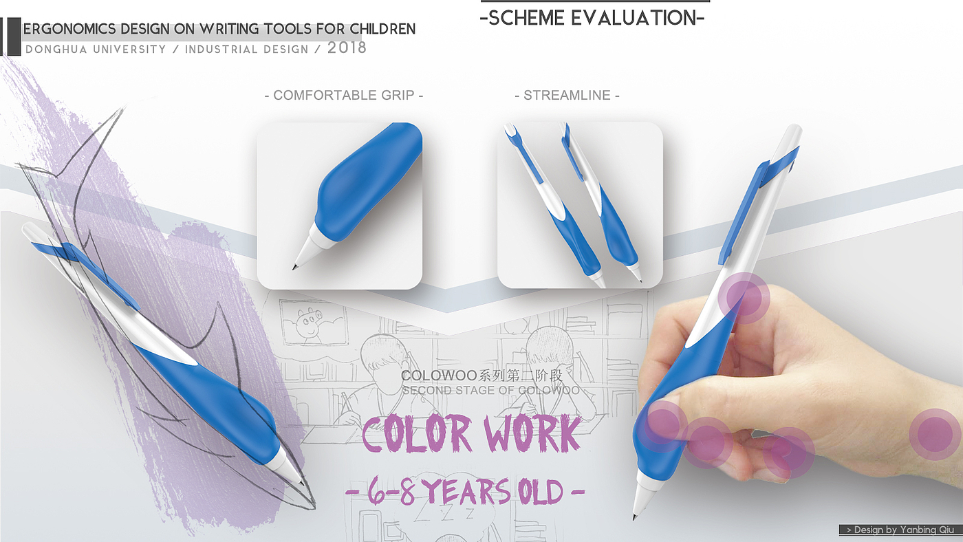 write，children，pen，Positive posture pen，product design，Ergonomics，