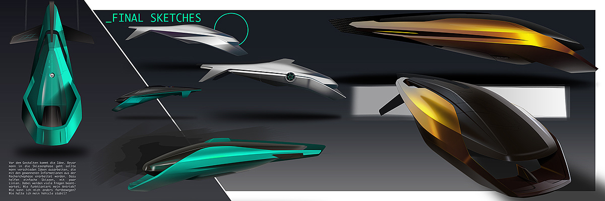 Fish design，Streamline shape，reduce a drag，Stable and safe，Fast speed，